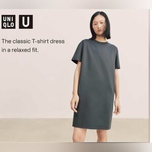 Uniqlo U Tshirt Dress, Size: S, Color: Black, NWT